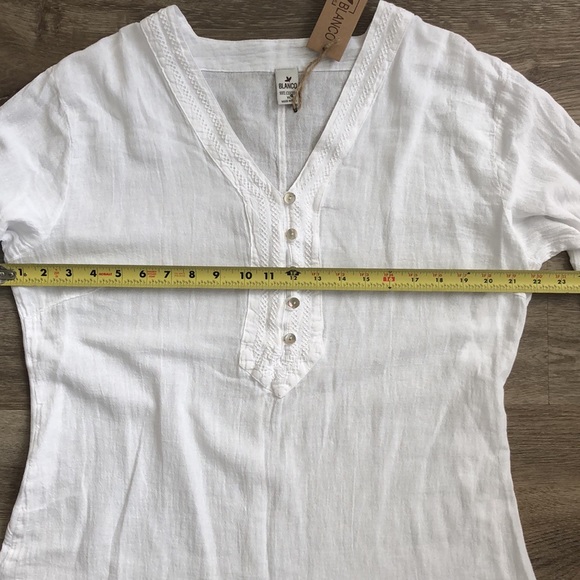New with tags Blanco made in Peru 100% cotton white tunic - Picture 10 of 17